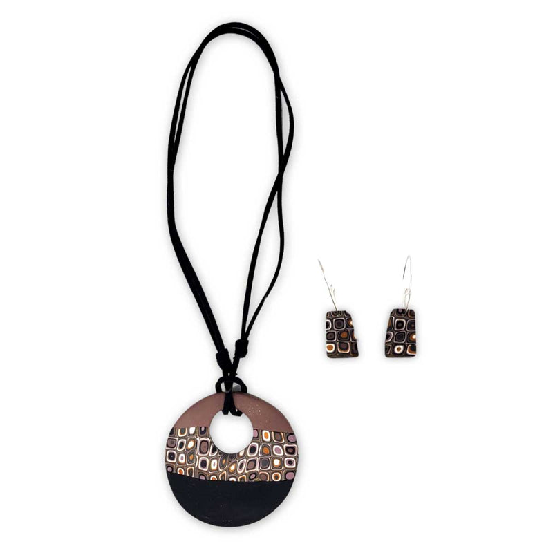 La Tige Warp Necklace & Earrings Set - Caribshopper