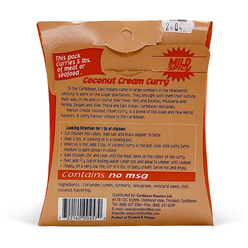 Maison Creole Coconut Cream Curry Seasoning, 2.6oz (2 Pack) - Caribshopper