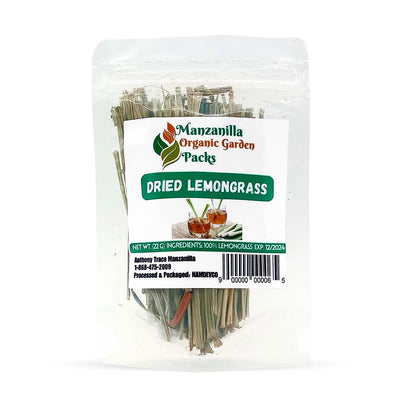Manzanilla Garden Packs Dried Lemongrass, 22g (3 Pack) - Caribshopper