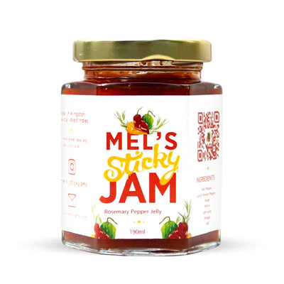 Mel's Sticky Jam - Rosemary Pepper Jelly, 6.42oz - Caribshopper