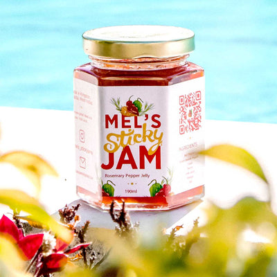 Mel's Sticky Jam - Rosemary Pepper Jelly, 6.42oz - Caribshopper