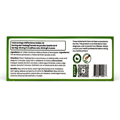 Natural Pearls of Jamaica Lemon - Biscus Teabag, 1.6oz - Caribshopper