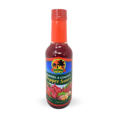 Neasha's Island Vibz Sorrel and Ginger Pepper Sauce, 5oz - Caribshopper