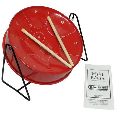 Panland Pitipan Steelpan Drum 10 Inches, Red - Caribshopper