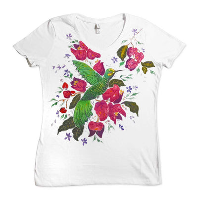 Pilgrim Hummingbird and Bougainvillea T-Shirt - Caribshopper