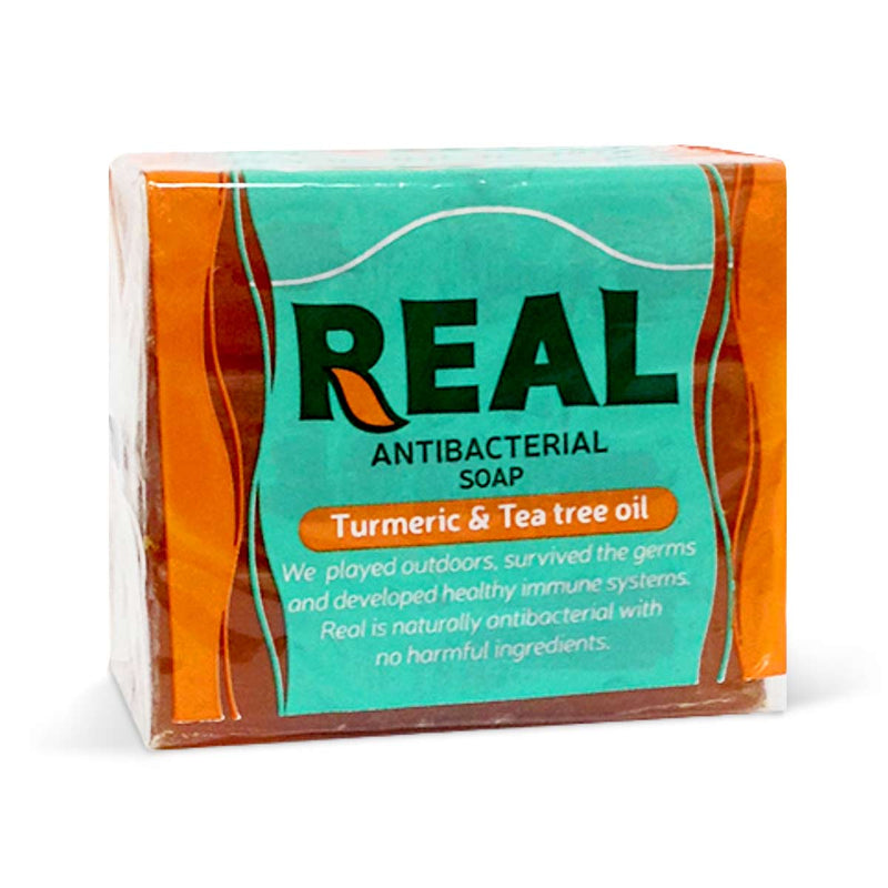 Real Anti Bacterial Soap Turmeric & Tea Tree Oil, 375g (3 Pack) - Caribshopper