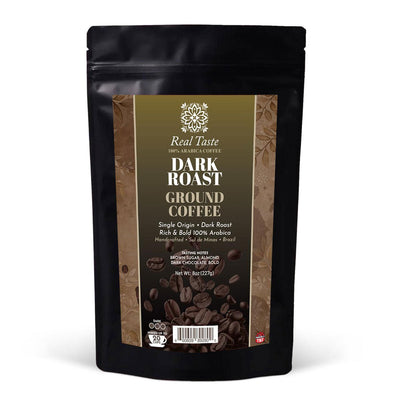 Real Taste Dark Roast Ground Coffee, 8oz - Caribshopper