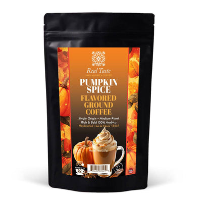 Real Taste Pumpkin Spice Flavored Ground Coffee, 8oz - Caribshopper