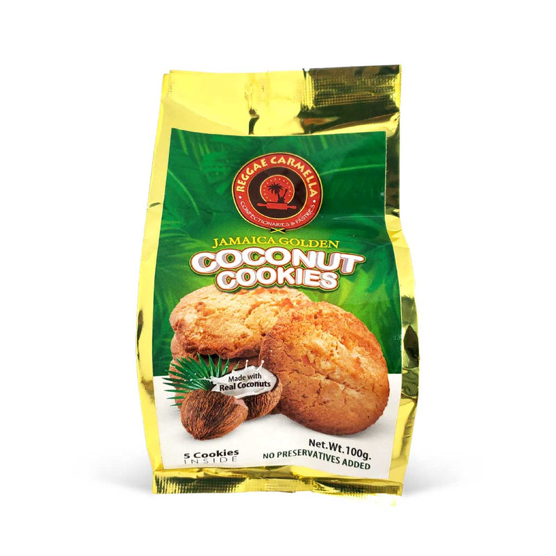 Reggae Carmella Jamaican Golden Coconut Cookies, 100g - Caribshopper