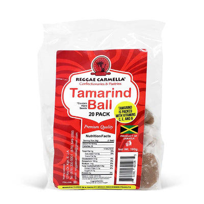 Reggae Carmella Tamarind Ball, 180g (20 Pack) - Caribshopper