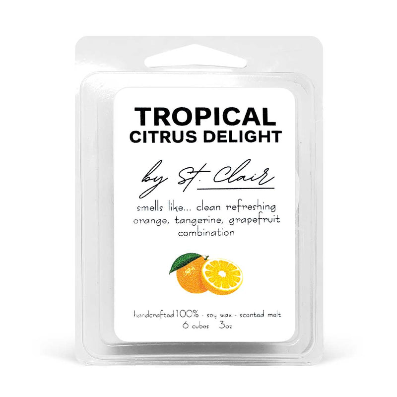 Scents By St. Clair Tropical Citrus Delight Soy Wax Melts 6 Cubes, 3oz - Caribshopper