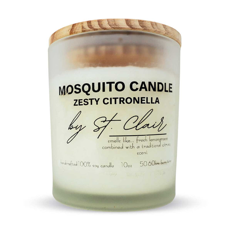 Scents By St. Clair Zesty Citronella Mosquito Soy Candle, 10oz - Caribshopper