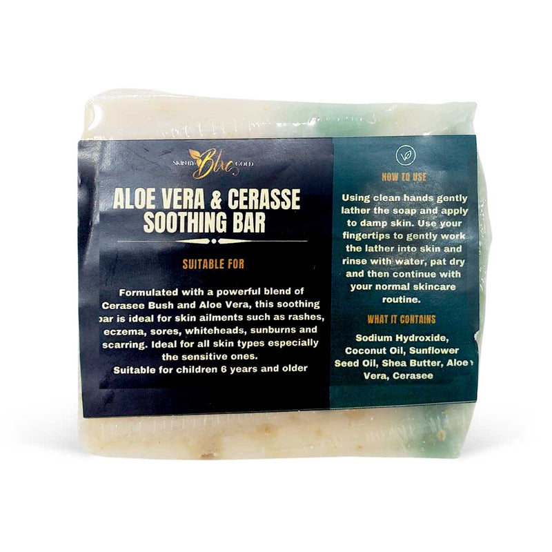 Skin by Blxc Gold Aloe Vera & Cerasee Soothing Soap Bar, 4oz - Caribshopper