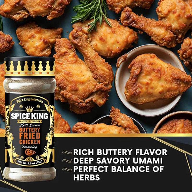 Spice King Buttery Fried Chicken Spice Poultry Seasoning, 1.8oz Shaker Bottle - Caribshopper