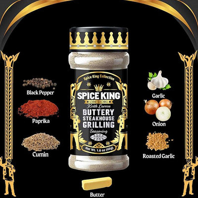 Spice King Buttery Steakhouse Grilling Seasoning, 1.8oz Shaker Bottle - Caribshopper