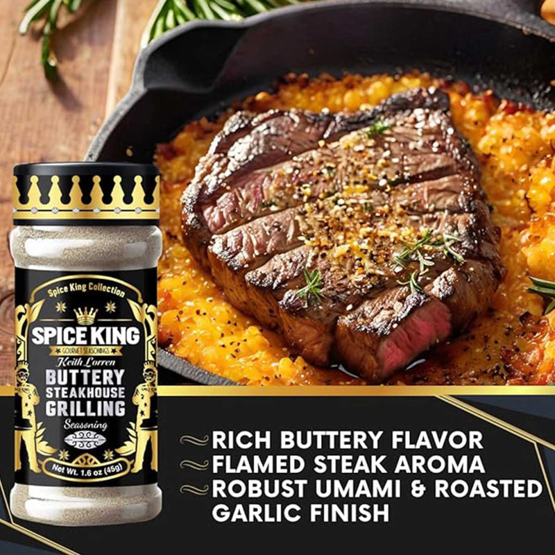 Spice King Buttery Steakhouse Grilling Seasoning, 1.8oz Shaker Bottle - Caribshopper