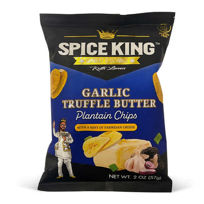 Spice King Garlic Truffle Butter Plantain Chips With A Hint Of Parmesan Cheese, 2oz (3 Pack) - Caribshopper