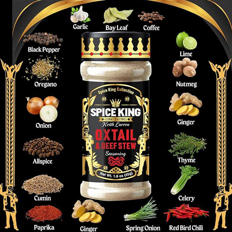 Spice King Oxtail & Beef Stew Seasoning, 1.8oz Shaker Bottle - Caribshopper