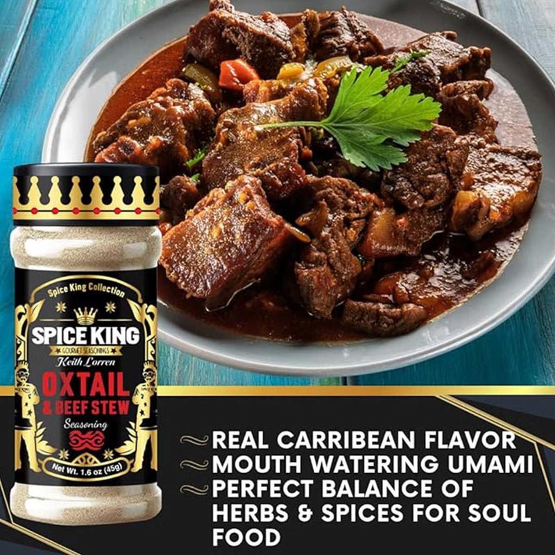 Spice King Oxtail & Beef Stew Seasoning, 1.8oz Shaker Bottle - Caribshopper