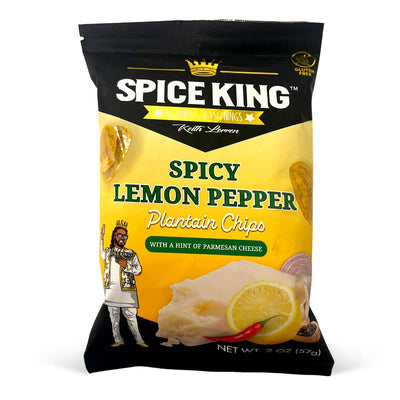 Spice King Spicy Lemon Pepper Plantain Chips With A Hint Of Parmesan Cheese, 2oz (3 Pack) - Caribshopper