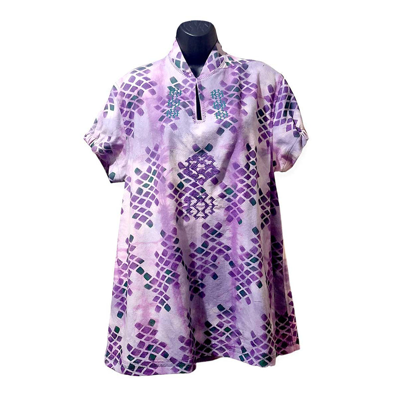 Suuru Designs Lilac & Green Tunic Short Dress - Caribshopper