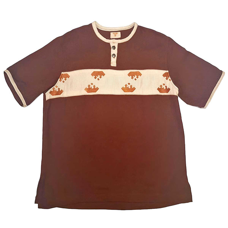 Suuru Designs Men’s Brown & Cream Top - Caribshopper