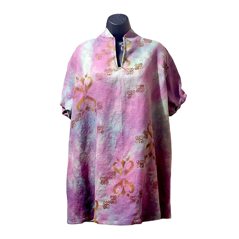 Suuru Designs Purple & Green Tie Dyed Short Dress - Caribshopper