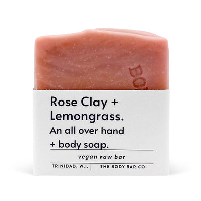 The Body Bar Rose Clay & Lemongrass Vegan Hand + Body Soap, 4.5oz - Caribshopper