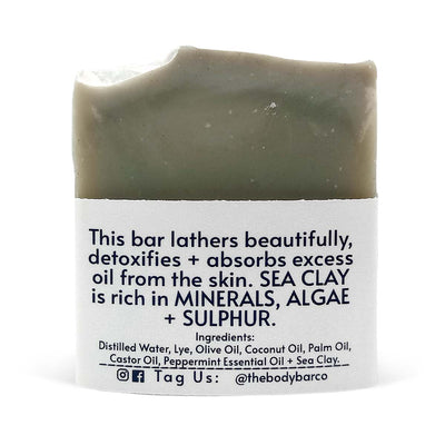 The Body Bar Sea Clay & Peppermint Vegan Hand + Body Soap, 4.5oz - Caribshopper