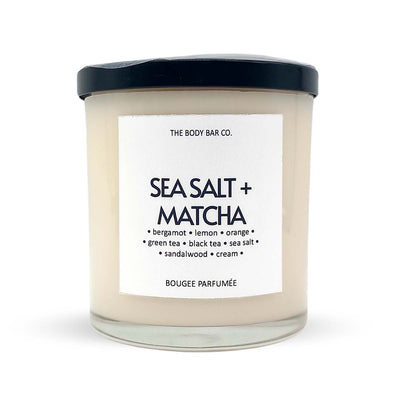 The Body Bar Sea Salt + Matcha Soy Candle, 8oz - Caribshopper