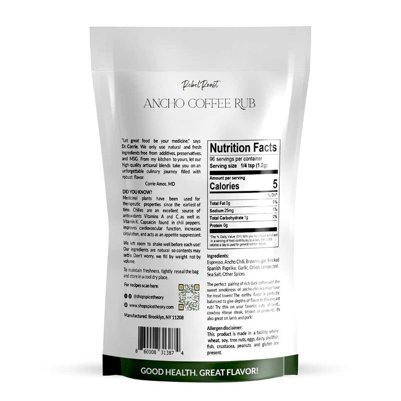The Spice Theory Rebel Roast Ancho Coffee Rub, 3.2oz - Caribshopper