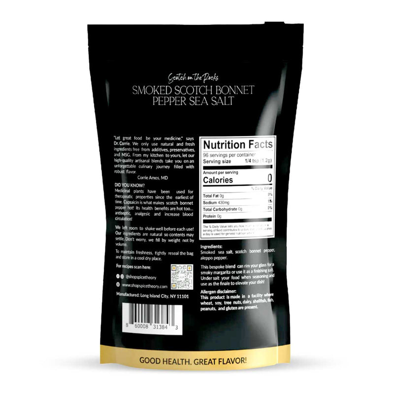 The Spice Theory Scotch On The Rocks Smoked Scotch Bonnet Pepper Sea Salt, 4oz - Caribshopper