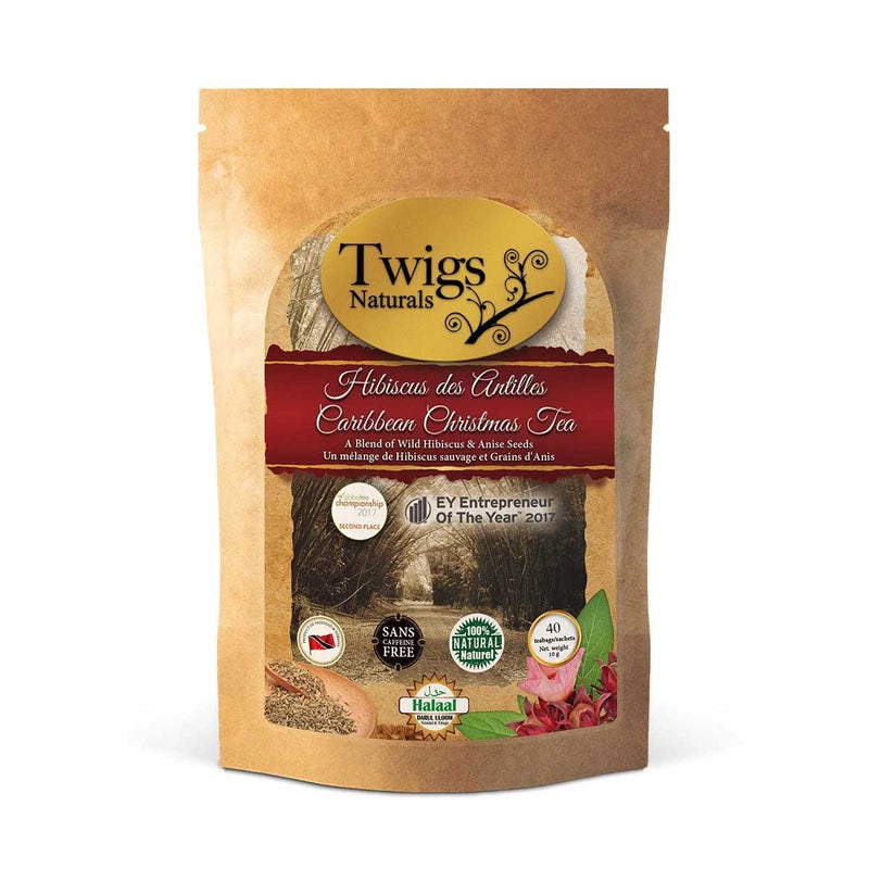 Twigs Naturals Caribbean Christmas Tea 40 Bags, 10g - Caribshopper