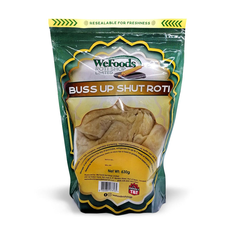 We Foods Buss Up Shut Roti, 624g 4 Pack Flaky & Authentic | Caribshopper