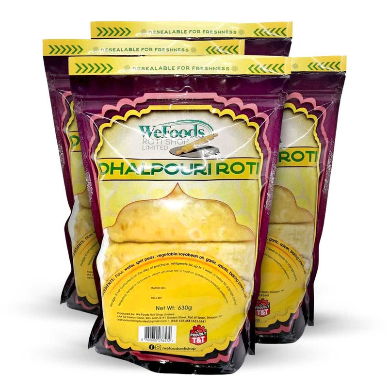 We Foods Dhalpouri Roti, 1.3lb (4 Pack) - Caribshopper