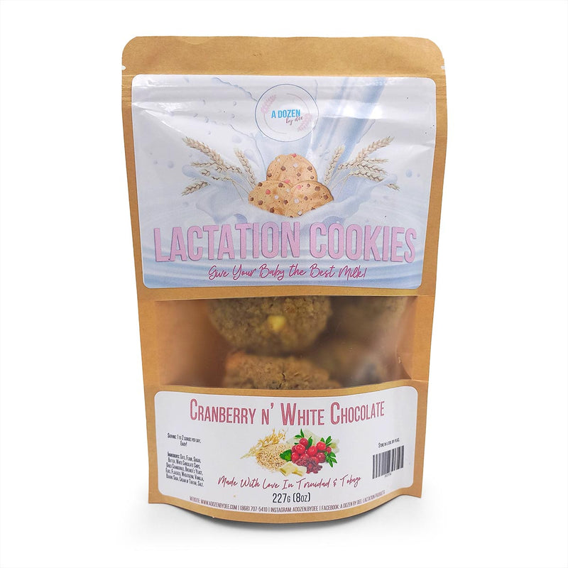 A Dozen By Dee Lactation Cookies Cranberry and White Chocolate, 8oz - Caribshopper