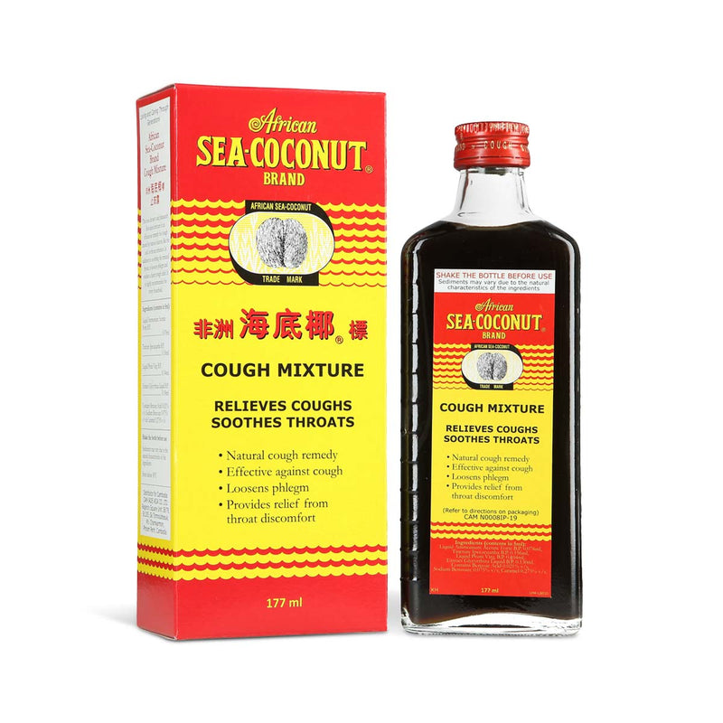 African Sea Coconut Cough Mixture, 177ml (Single & 3 Pack) - Caribshopper