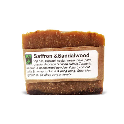 Ai Naturals Saffron Sandal Wood Soap, 4.5oz - Caribshopper