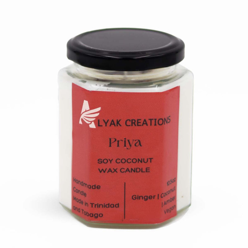 Alyak Creations Priya Candle, 10.5oz - Caribshopper