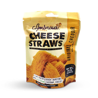 Ambrosia Foods Cheese Straws Original Cheddar, 2.2oz (3 or 6 Pack) - Caribshopper