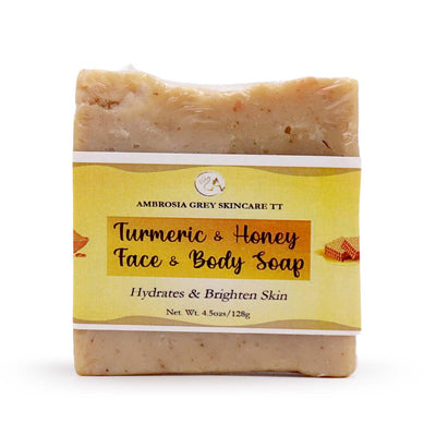 Ambrosia Grey Skincare Turmeric and Honey Face and Body Soap, 4.5oz - Caribshopper