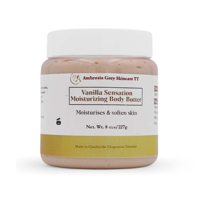 Ambrosia Grey Skincare Vanilla Sensation Moisturizing Body Butter, 8oz - Caribshopper