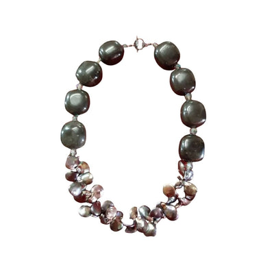 Antoinettes Accessories Ceramic & Cultured Pearl Necklace - Caribshopper