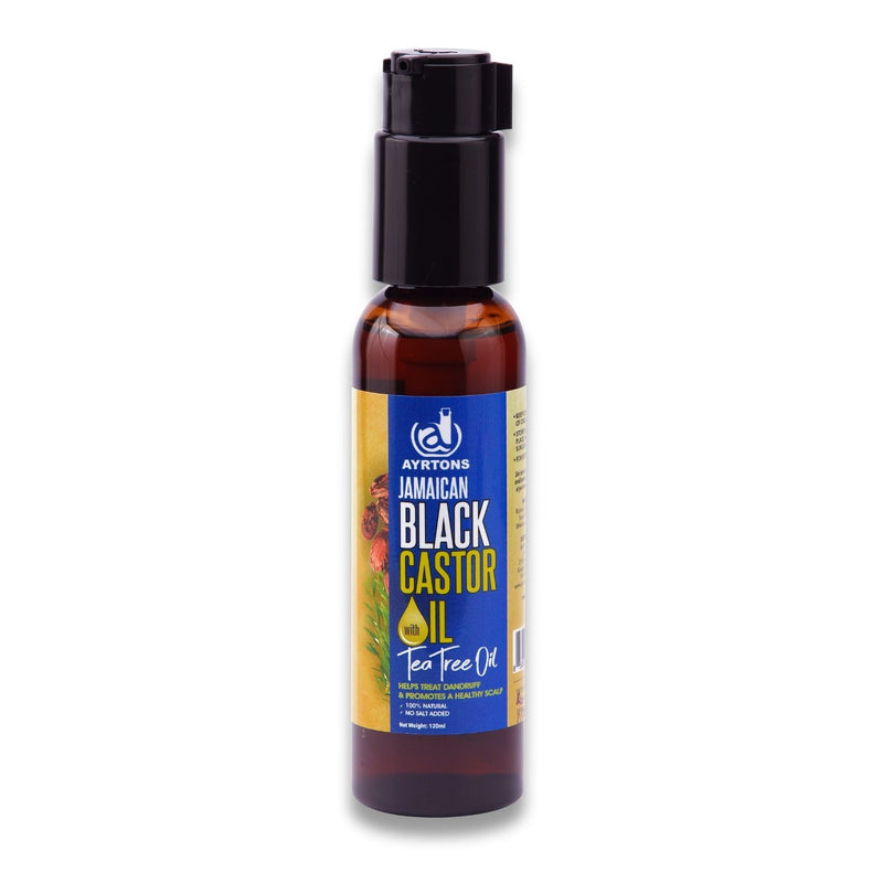 AYRTONS Jamaican Black Castor Oil with Tea Tree Oil, 120ml (2 Pack) - Caribshopper