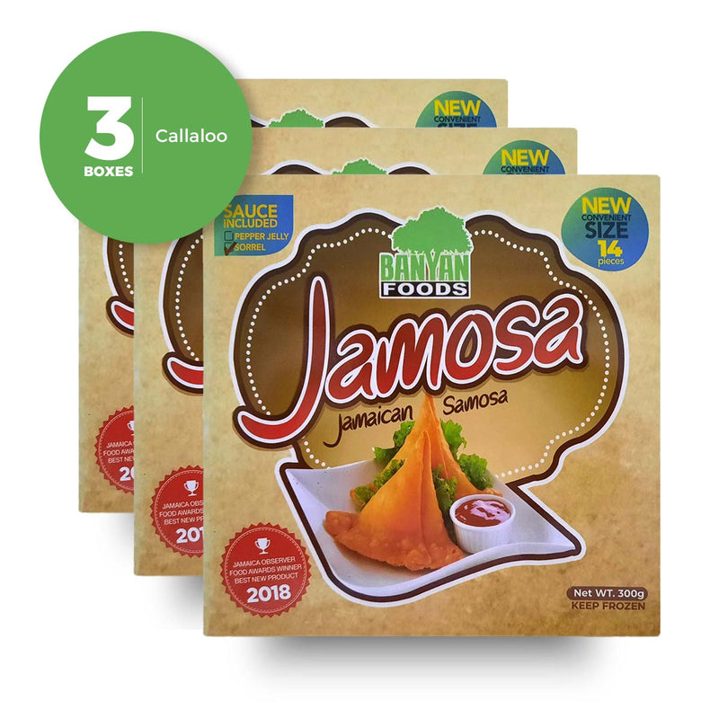 Banyan Foods Callaloo Jamosa (3 or 6 Pack) - Caribshopper