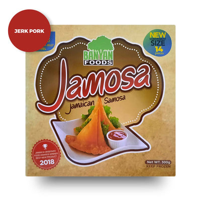 Banyan Foods Jerk Pork Jamosa (3 or 6 Pack) - Caribshopper