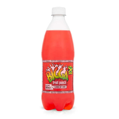 Bigga Fruit Punch Flavoured Soft Drink, 600ml (3 Pack) - Caribshopper