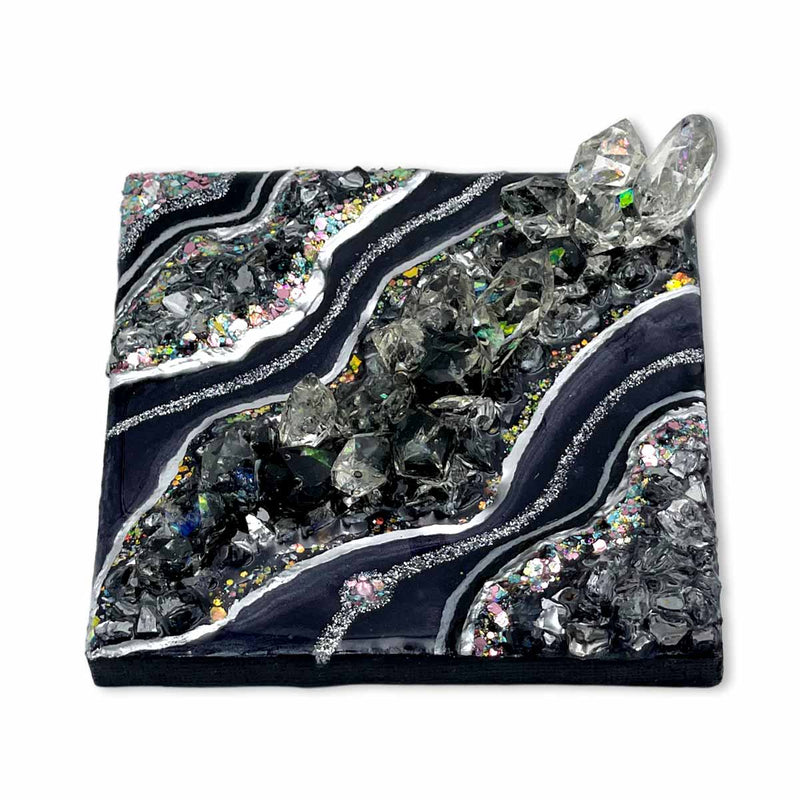 Bridazzled Boozy Oasis Miniature Geode Resin Crystal Art - Caribshopper