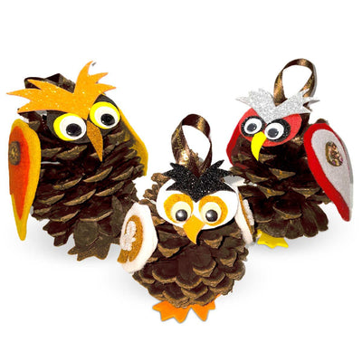 Bungalow Gems Handmade Jamaican Ornaments Set of 3 Owls - Caribshopper