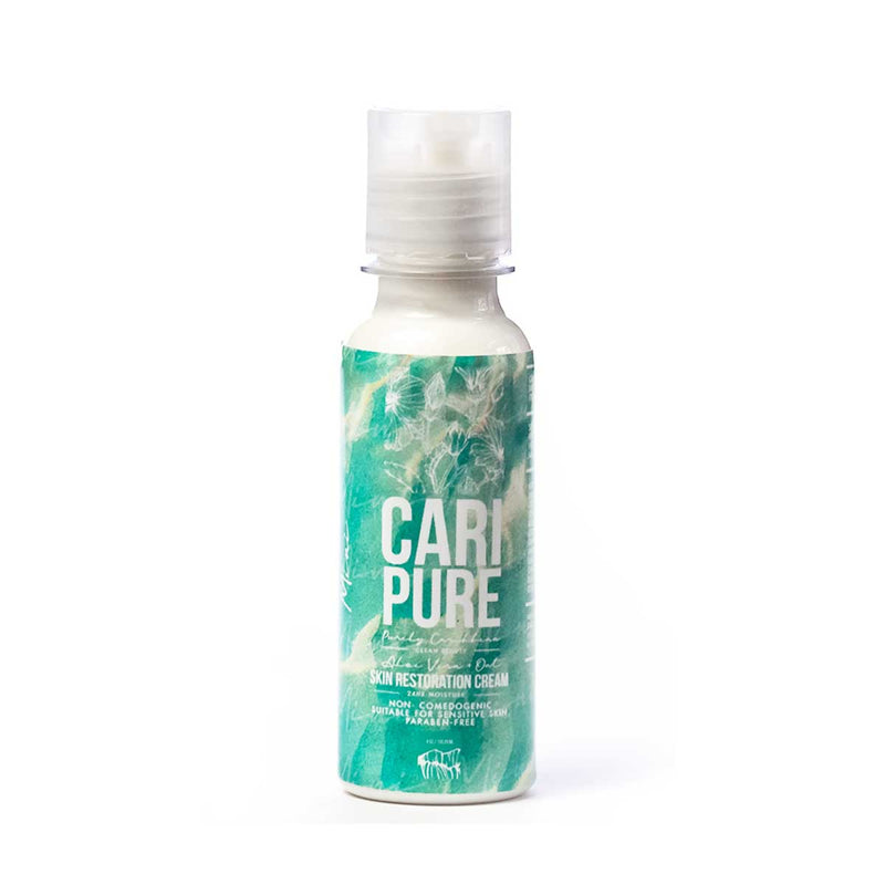 Cari Pure Aloe Vera + Oat Skin Restoration Cream Mini, 4oz - Caribshopper
